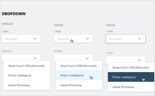 Infrabel design system: button states.