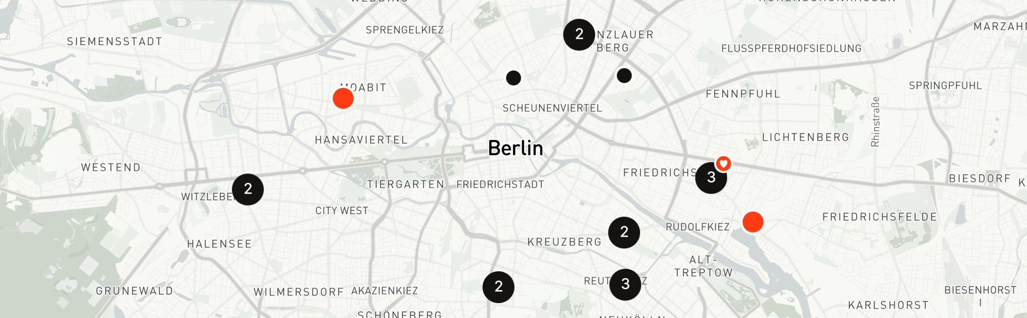 The Side B map of Berlin, with record stores pinned across the city.