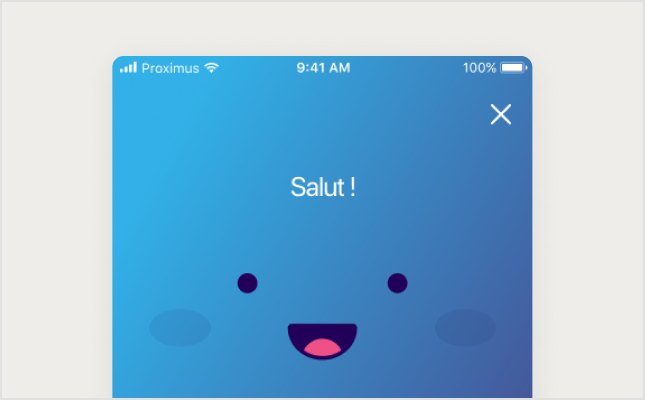 CPH Banque: the chatbot onboarding screen.