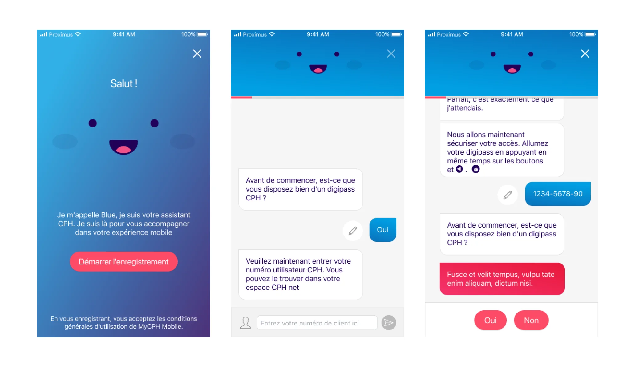 Onboarding with Blue, the assistant.